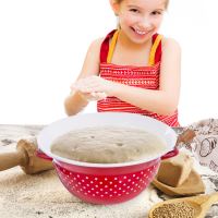 ORION Krajáč s uchy, zadělávací mísa tečka 26 cm, smalt_2 (1)