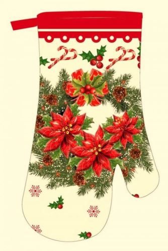 DURATEX Kuchyňská chňapka F9226, 28 cm, bavlna, magnet, poutko, vánoční