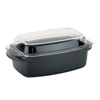 KELA Baking pan KERROS with glass lid 40 x 22.5 x 16 cm, 5.7 l + 2.4 l KL-15152