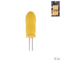 ORION Corn holder 6 pcs, plastic/stainless steel