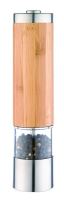 KITCHISIMO Electric salt and pepper mill 21 cm, bamboo/stainless steel