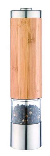 KITCHISIMO Elektrický mlýnek na sůl a pepř 21 cm, bambus/nerez