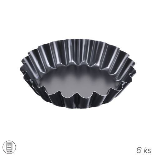 ORION Forma na koláč s vlnitým okrajem TORTELETTES, 6 ks, o 11 cm, výška 2 cm