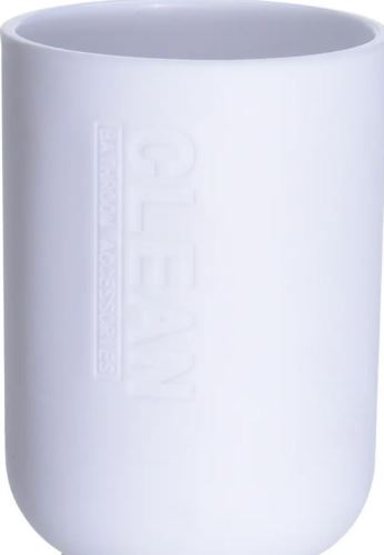 Pohárek na vodu 300 ml, 7 x v.11 cm, plast, bílý