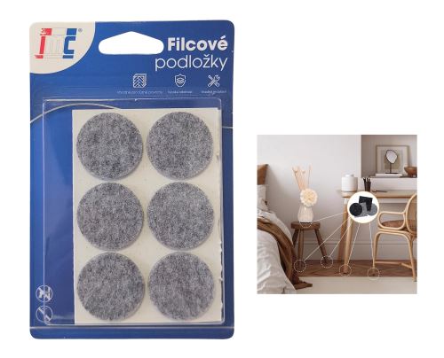 IMC Filcové podložky na nábytek samolepící ? 28 mm 12 ks_0
