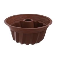 ORION Silicone mold for cake, cake, large, ø 23.5 cm, height 11 cm, brown