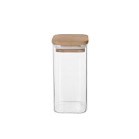 ORION Jar 0.37 l square, glass/bamboo