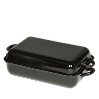 RIESS Baking pan with lid PROFI 37/26, black