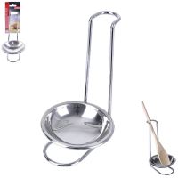 ORION Wooden spoon stand with stainless steel bowl