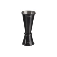 ORION Bartender measuring cup BLACK 2 cl and 4 cl, stainless steel