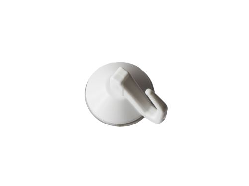 Háček s páčkou o 4 cm, přísavný, bílý_0