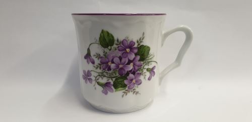 ČESKÝ PORCELÁN Hrnek KAREL 0,3 l, fialky