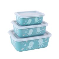 WARIMEX AWAVE® rPET food container set, set of 3, turquoise