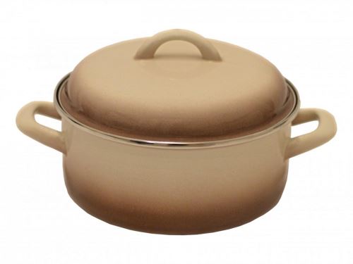 METALAC Kastrol s poklicí 12 cm, 0,8 l, capuccino