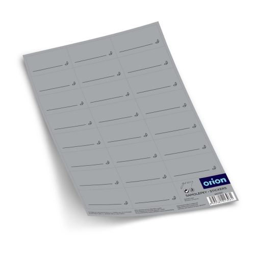 ORION Samolepky na kořenky GREY obd. prázdné 23 šedá, CZ, SK