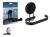 Toilet paper holder with suction cup, black metal