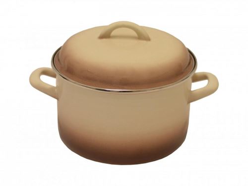 METALAC Hrnec s poklicí 24 cm, 6,75 l, capuccino