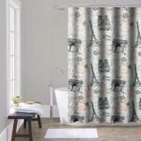 DURAMAT Bathroom curtain decor CY-12190h, 180 x 200 cm, textile