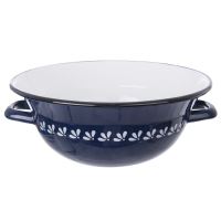 ORION Krajáč with handles, kneading bowl BLUE PRINT 26 cm, enamel