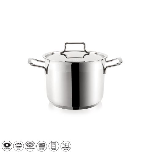 ORION Hrnec ANETT o 18 cm, 3,5 l, výška 14 cm, nerezová poklice