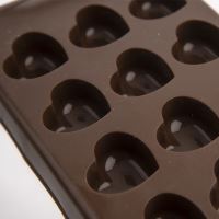 ORION Forma na čokoládu SRDCE 15 ks, silikon, hnědá_4