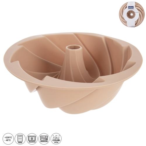 ORION Forma silikonová na bábovku, bábovka, FLOWER pr. 23,5 cm béžová