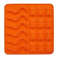 ORION Forma silikonová GUMÍDCI, ŽÍŽALY, 16 x 20 x 1 cm, oranžová_2