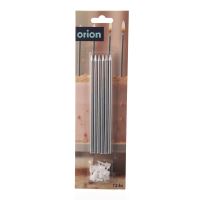 ORION Svíčky dortové 14,5 cm, 12 ks+12 ks držáčků, stříbrné_6 (5)