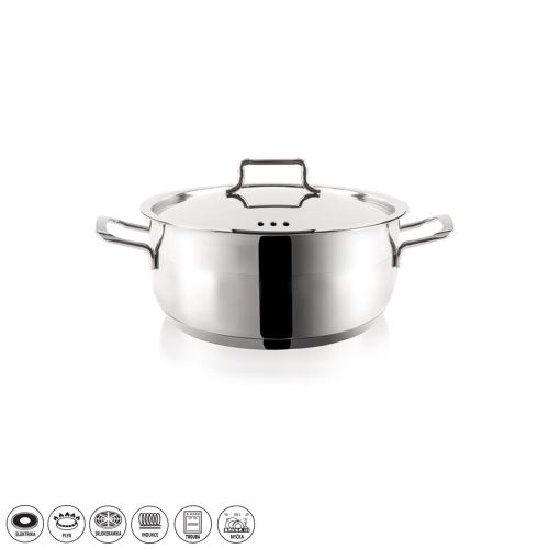 ORION Kastrol ANETT o 16 cm, 1,2 l, výška 7 cm, nerezová poklice