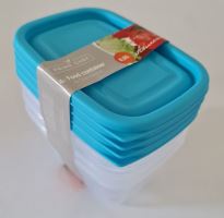 Freezer and microwave jars 0.55 l - 4 pcs, mix colors