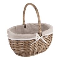ORION Picnic basket large, wicker/cotton + PES