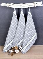 Кухонні рушники FORBYT DOLCE GREY, 50 x 70 см, 3 шт., 100% єгипетська бавовна