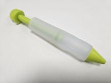 ALVARAK Pero na zdobení 1 ks, silikon, zelená