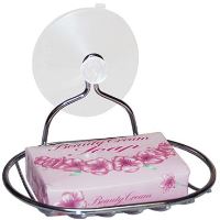 ARTEX Soap dish with suction cup STAR 14 x 9 cm, chrome-plated wire