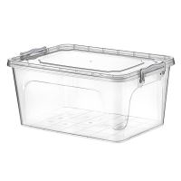 HOBBY LIFE Box with lid MULTI low 25 l, transparent