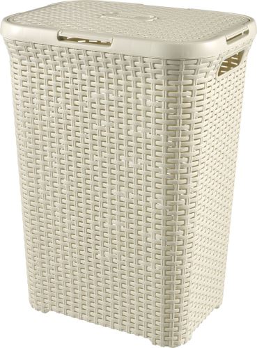 CURVER Koš na špinavé prádlo RATTAN 60 l, krémový_0