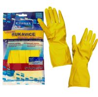 CLANAX Gloves made of natural latex XL ( 10 ), yellow