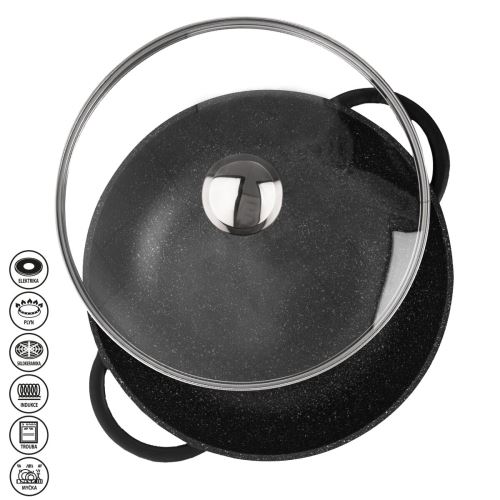 ORION Pánev Wok GRANDE o 32 cm, skleněná poklice, indukce