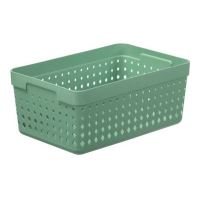 PLAST TEAM Basket, organizer SEOUL 23.8 x 15.8 x h.10 cm, green
