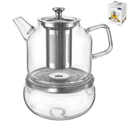 ORION Konvice borosil. sklo + filtr nerez s ohříváčkem 1,22 l