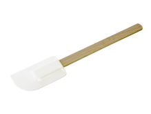 WOODEN Dough spatula 28.5 cm, white rubber / wood